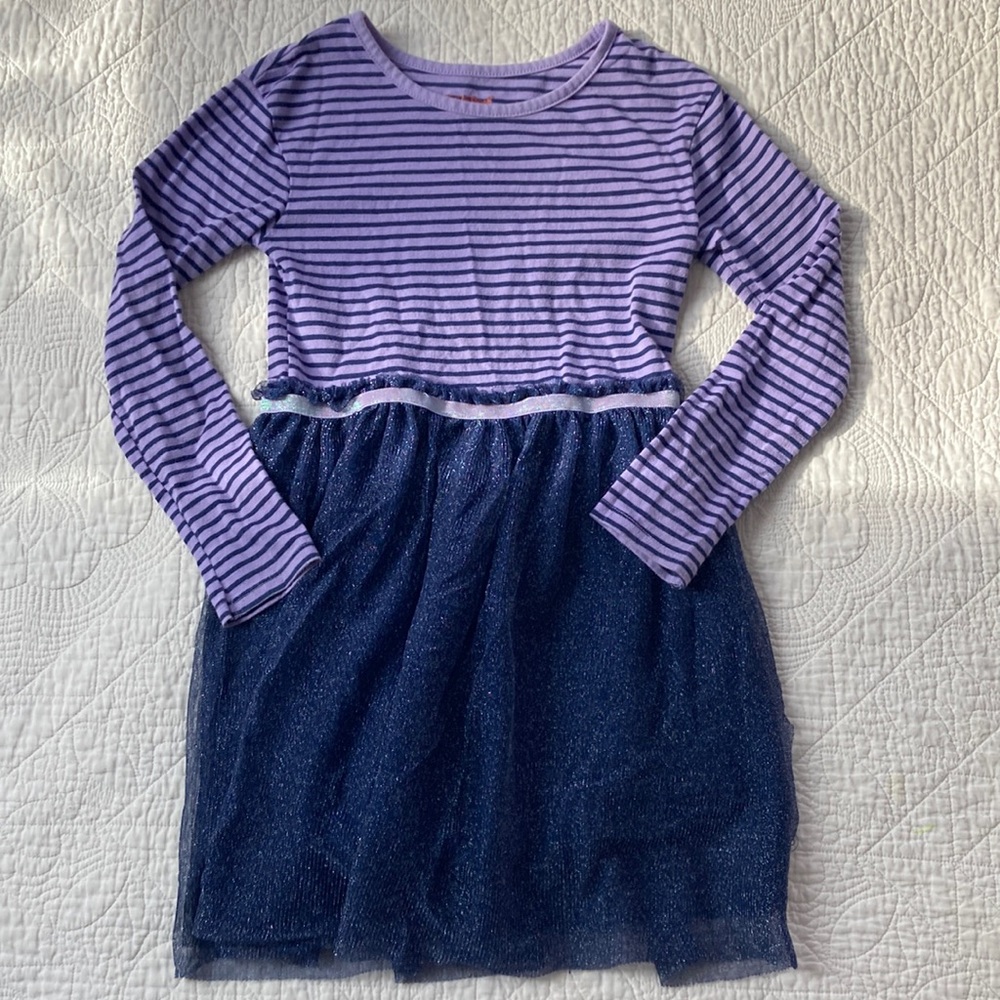Cat & Jack stripe / sparkly dress